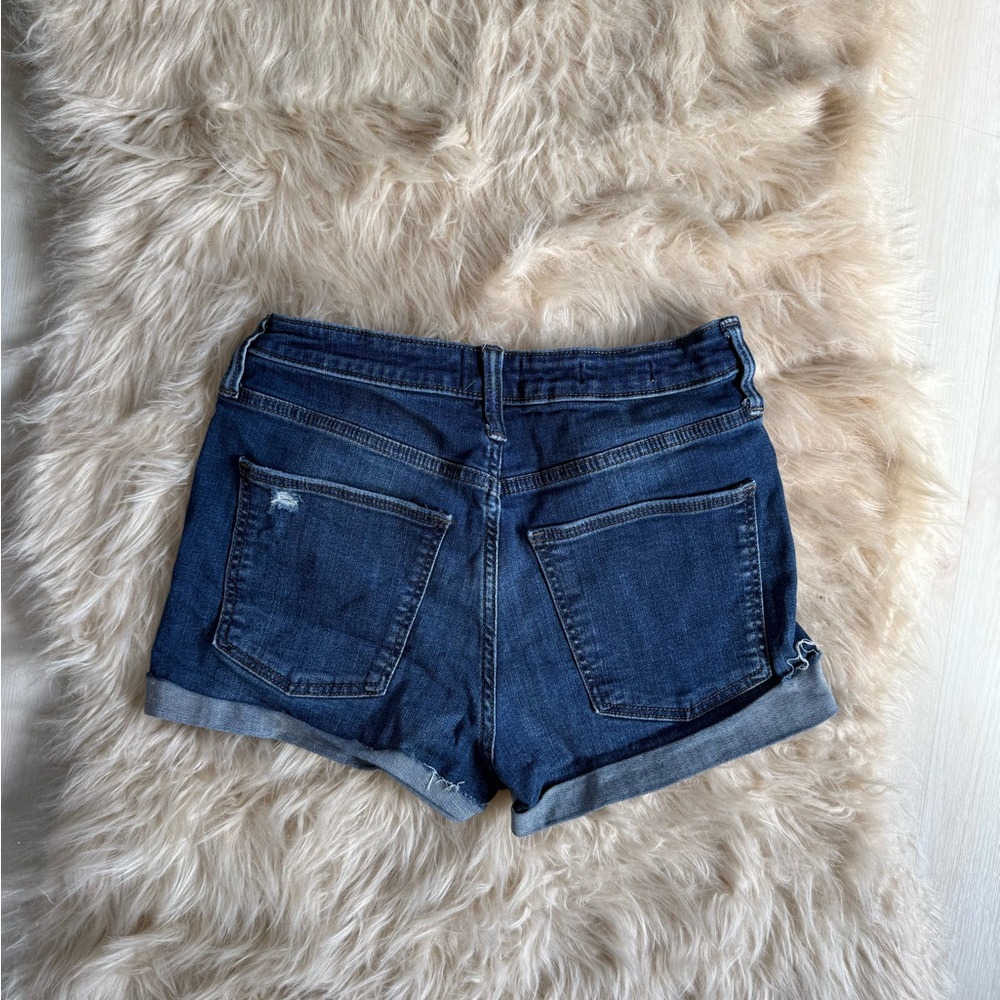 Universal Thread High Rise Midi Distressed Jean Shorts - Picture 9 of 11